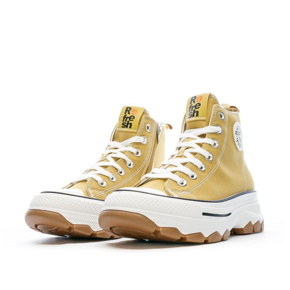 Baskets Jaune Femme Refresh Lona