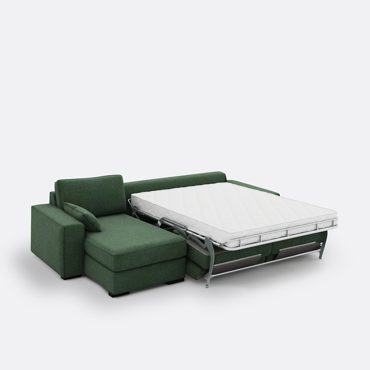 LA REDOUTE INTERIEURS<br>Sofá-cama de canto em tecido texturizado, Bultex, Cécilia