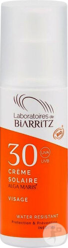 Laboratoire de Biarritz Crème Solaire Visage IP30 Bio Flacon Pompe 50ml