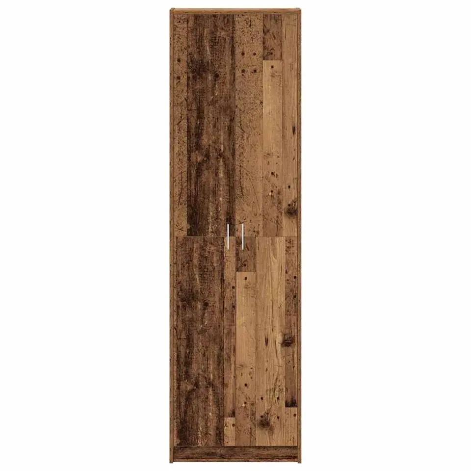 vidaXL - 2-deurs Kledingkast met planken - Hout - Oud hout - 55x25x189 cm