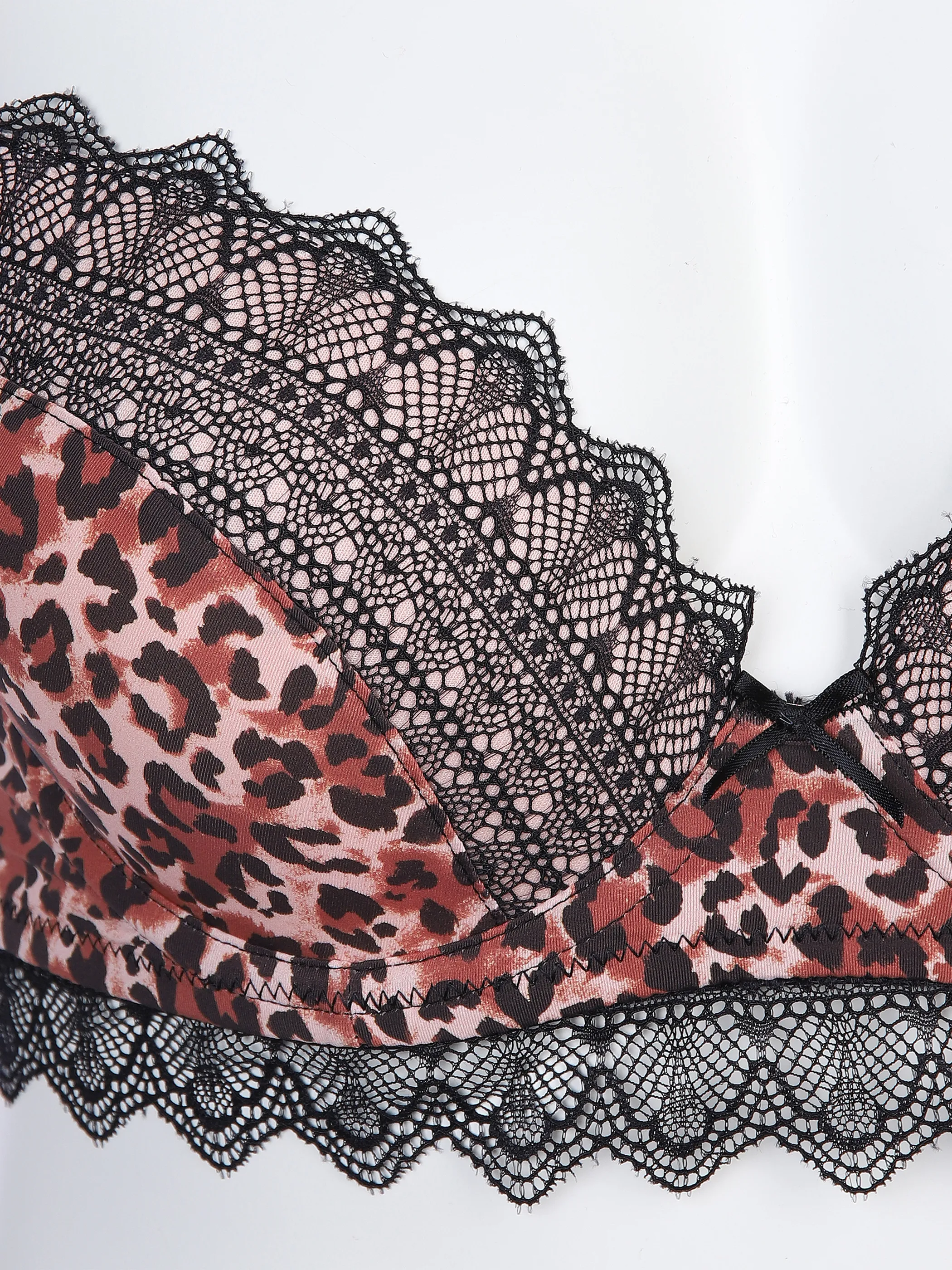 Damen Push Up BH mit Leo Muster