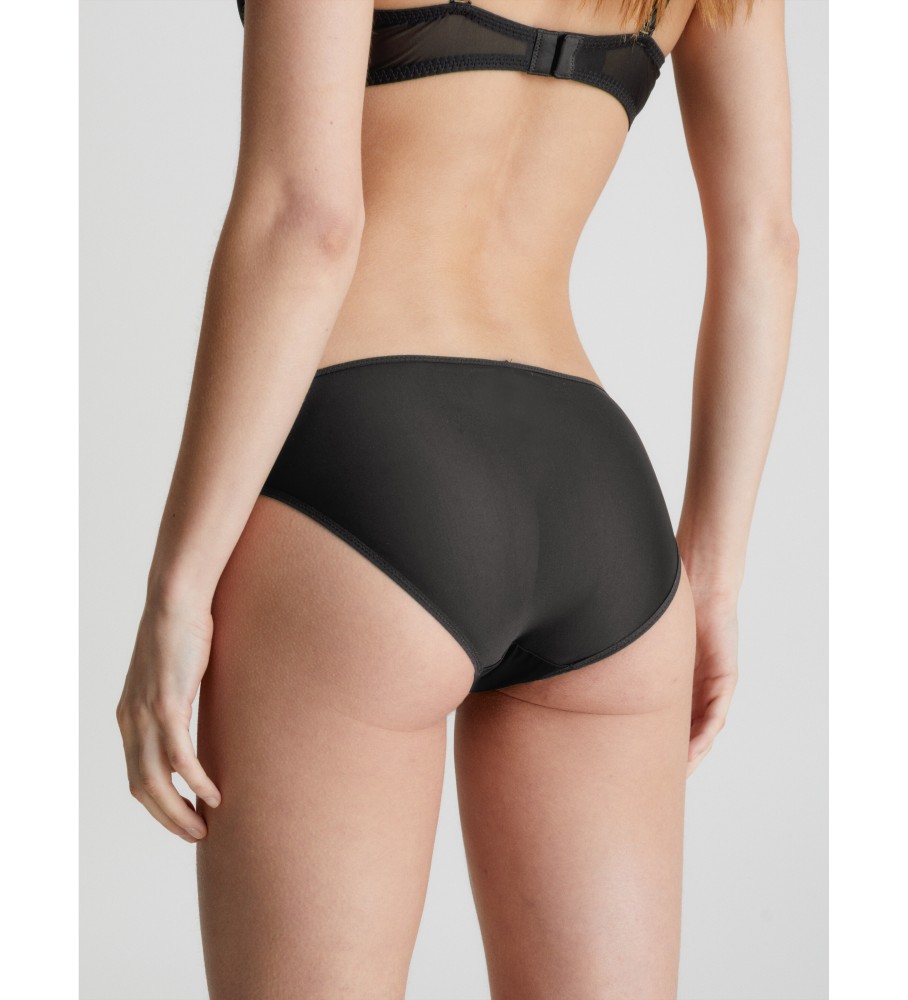Calcinha Calvin Klein Classic Sheer Marquisette, preta