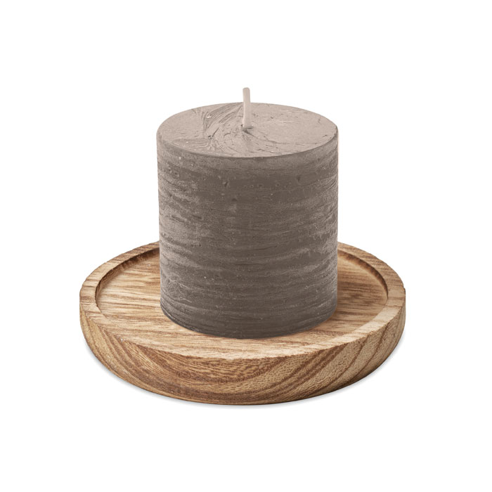 GiftRetail MO6282 - PENTAS Bougeoir rond avec bougie