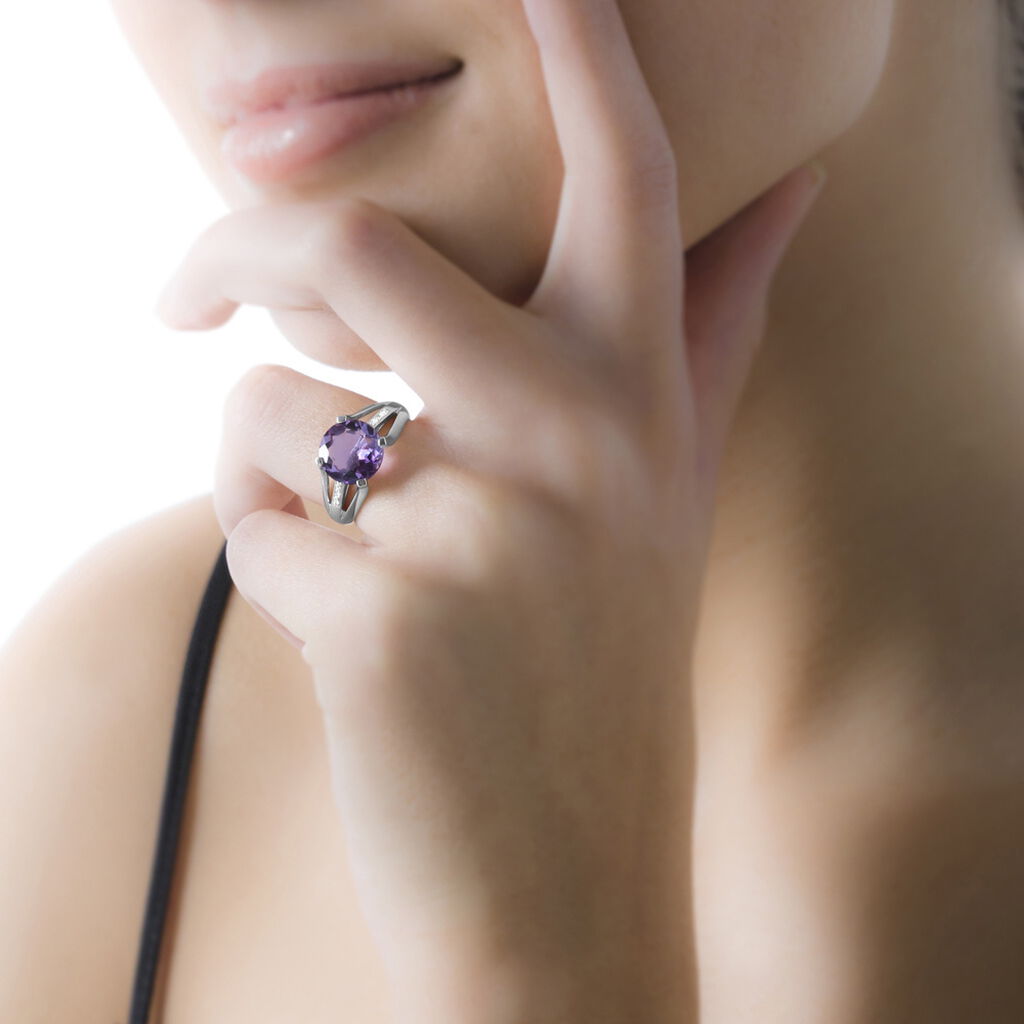 Bague Cecile Or Jaune Quartz Et Diamant