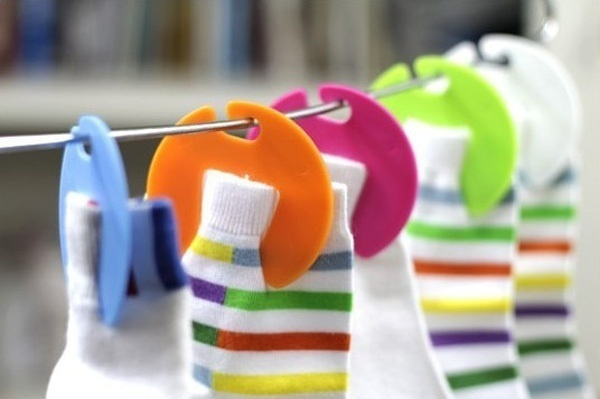 (10er Set) Ø68mm Socken Klammern Strümpfe Clips Socken Trockner Aufhänger - Assortiert