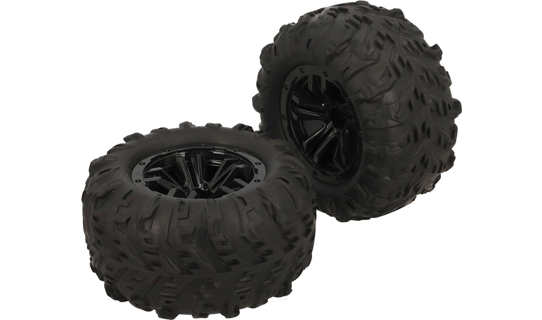 Hjulsæt sort med dæk 2 stk. Monster Truck