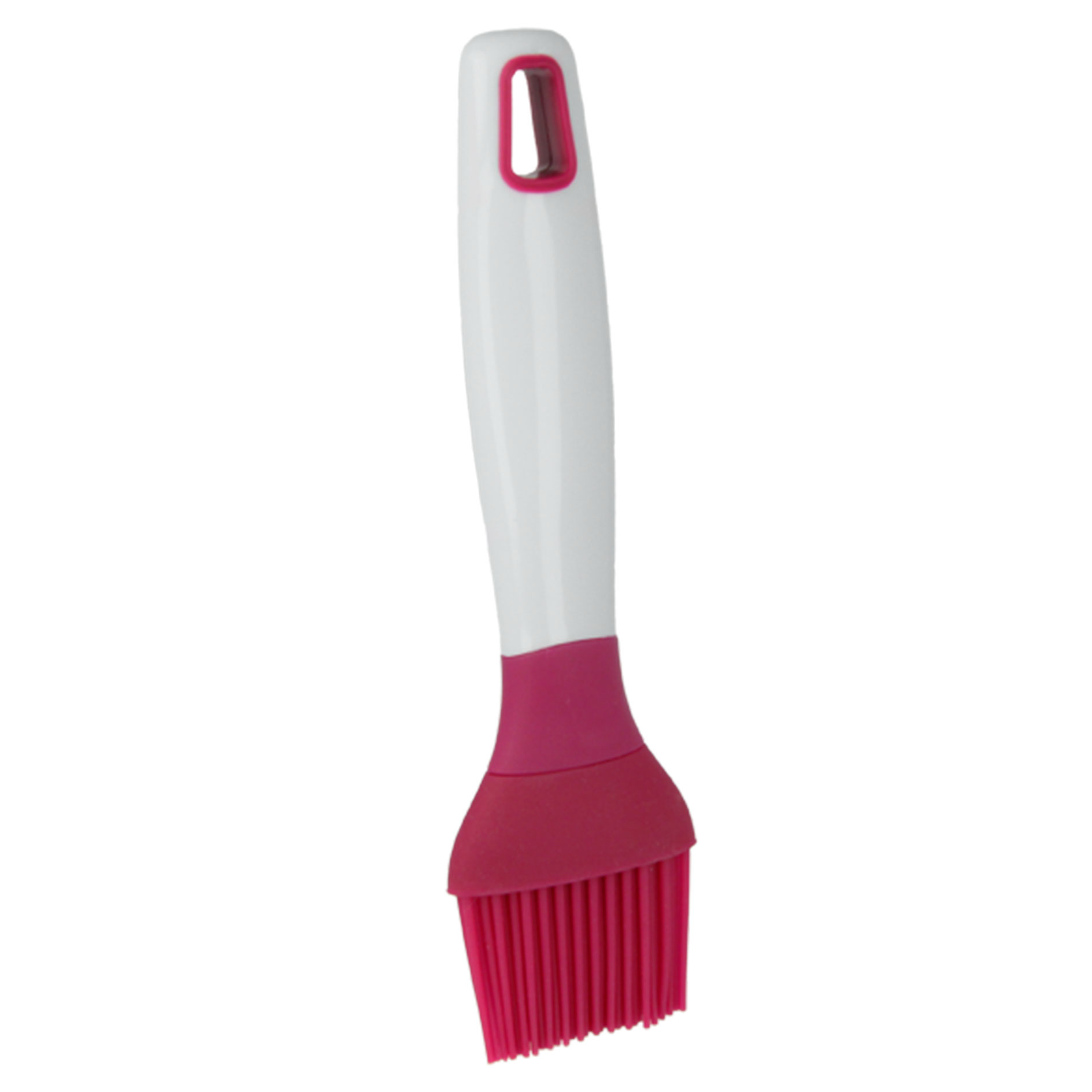 Silikon-Backpinsel - weiß-rosa - 19 cm