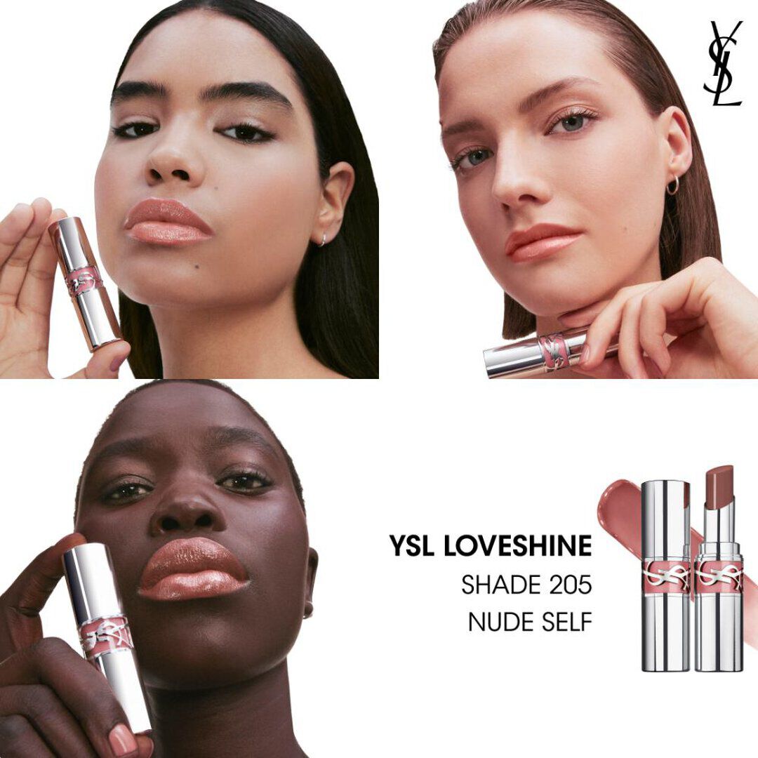 YSL LOVESHINE  ROUGE À LÈVRES BRILLANT ET SOIN - 205 NUDE SELF