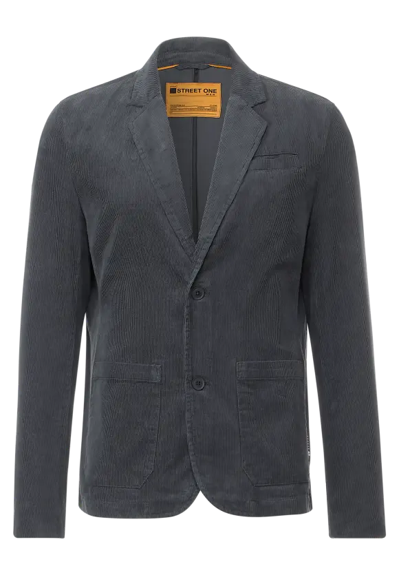Garment dye Cordblazer - graphite grey