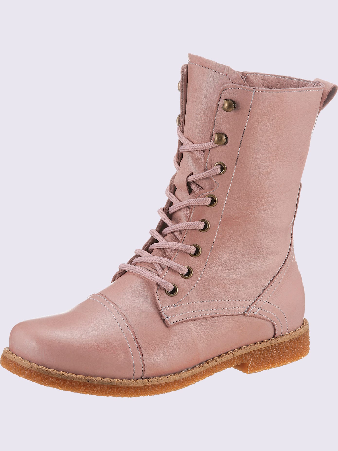 Bottines à lacets cuir nappa de vache