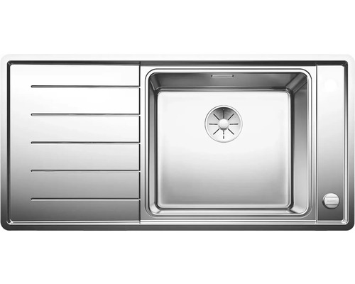 Blanco spoelbak ANDANO XL 6 S-IF, 1000 x 500 mm, roestvrij staal, 522999, 1 bak, met afdruipgedeelte, bak rechts, vlak ingebouwd