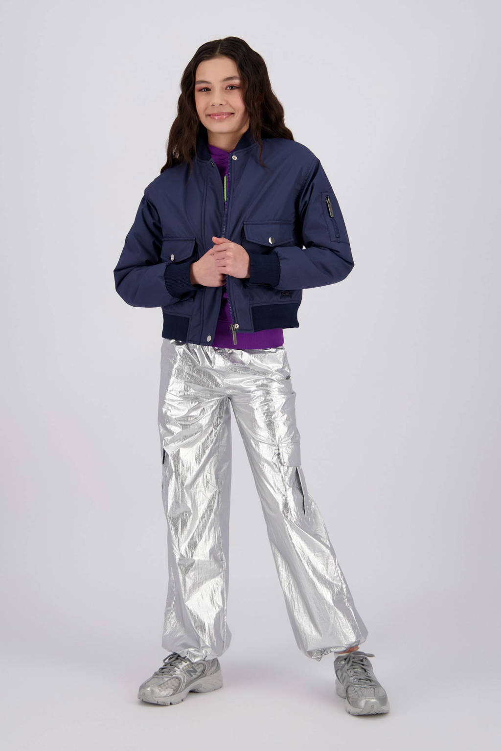Raizzed regular casual broek zilver
