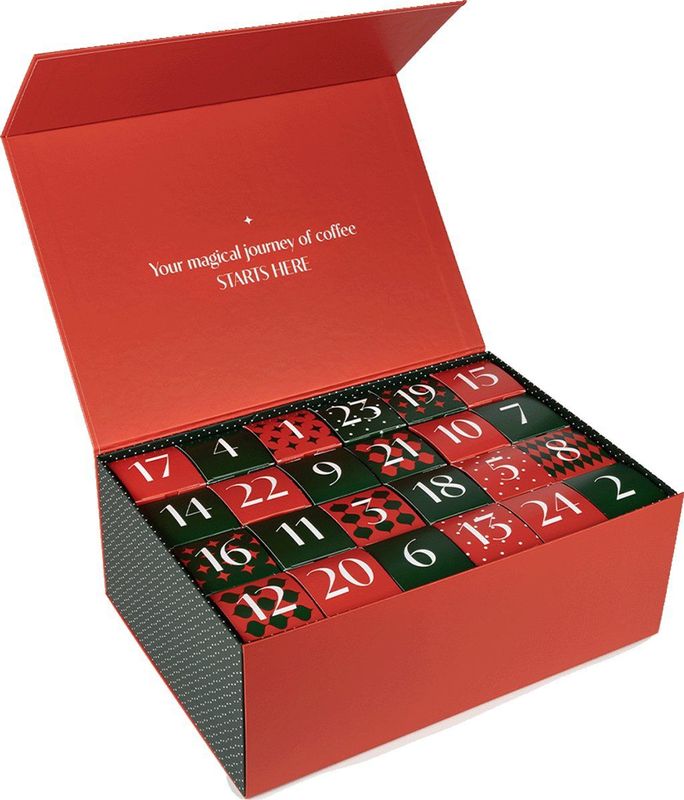 Coffee Friend - Premium - Koffie Adventskalender - 24 Pakjes - Koffiebonen