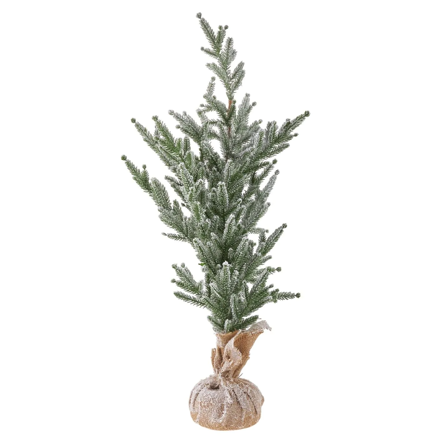 Tanne Schnee mit Juteballen, 90 cm