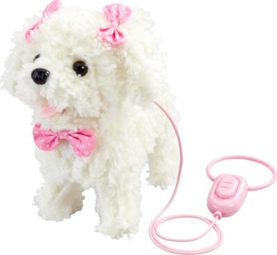 Happy Pets - Walk Along Puppy - Poodle - Interaktiv Hundehvalp