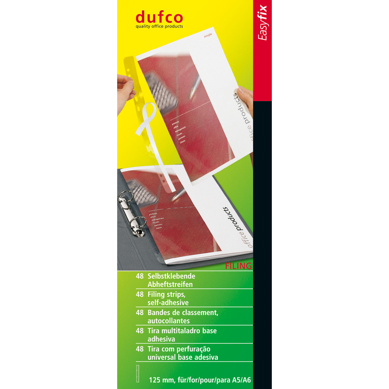 Dufco Abheftstreifen Easyfix, für A5/A6, selbstklebend