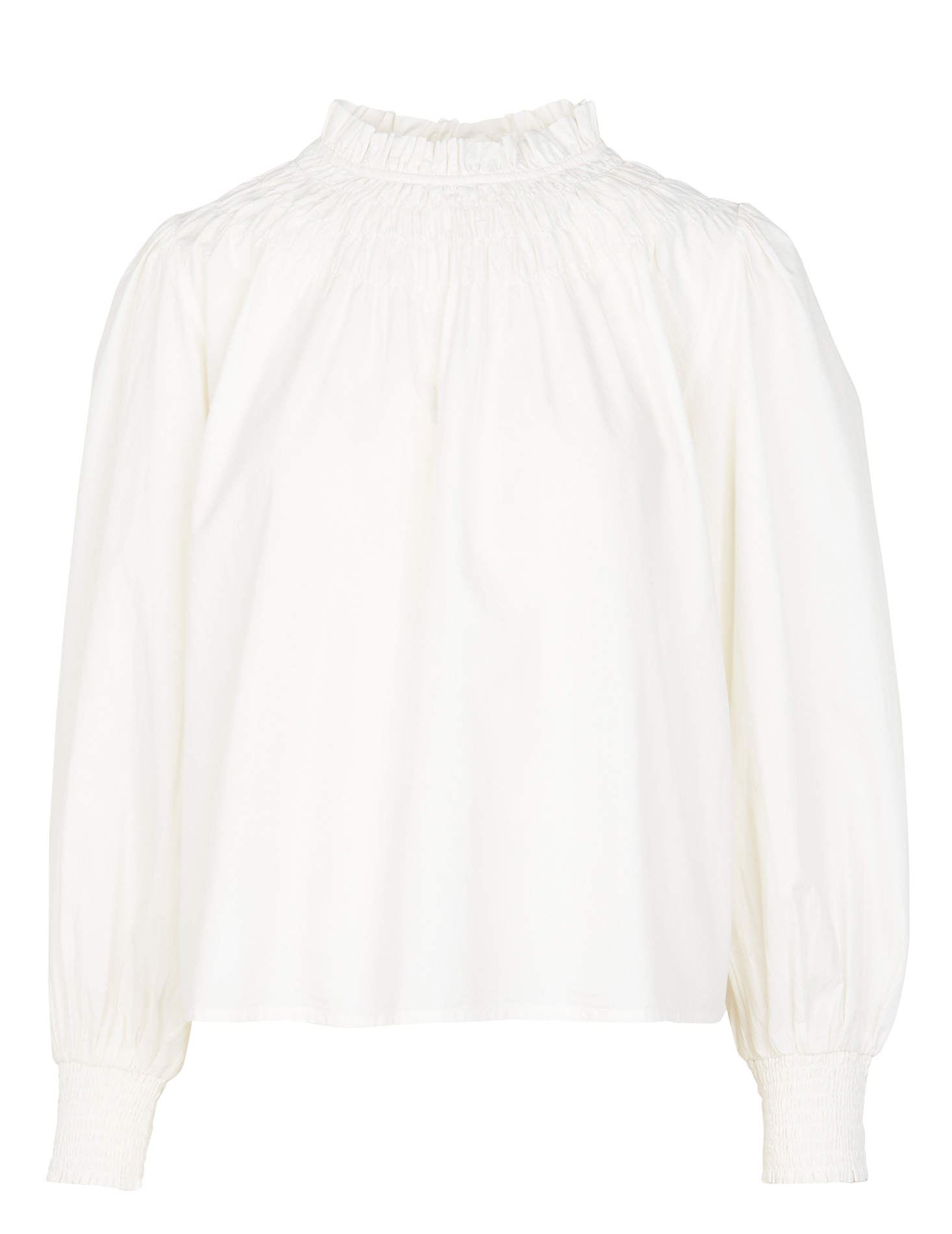 TISSAM - Blouse col rond en coton | Blanc
