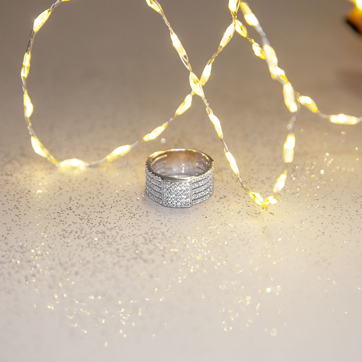 Bague argent 925 carré zirconias
