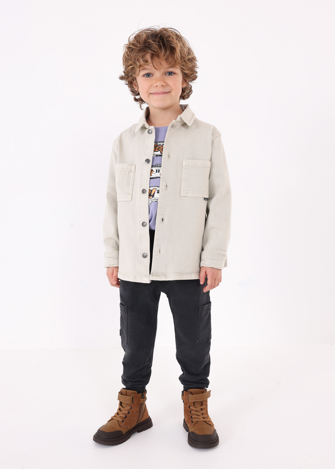 Sobretudo Better Cotton twill para meninos