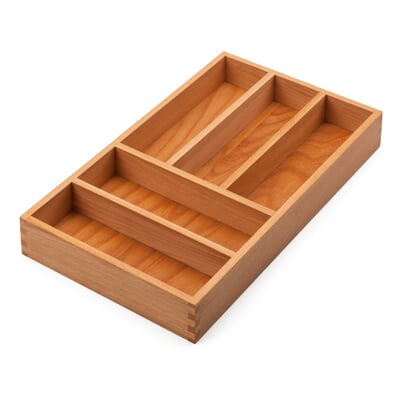 Besteckeinsatz Buchenholz, Schmal