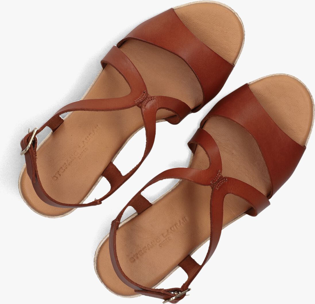 cognac stefano lauran sandalen met hak 2505