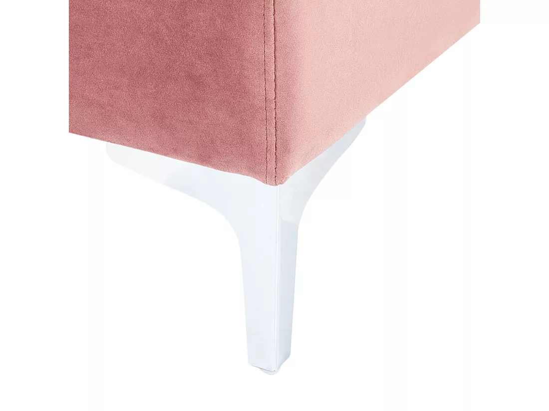 Section de canapé en velours rose 1 place EVJA