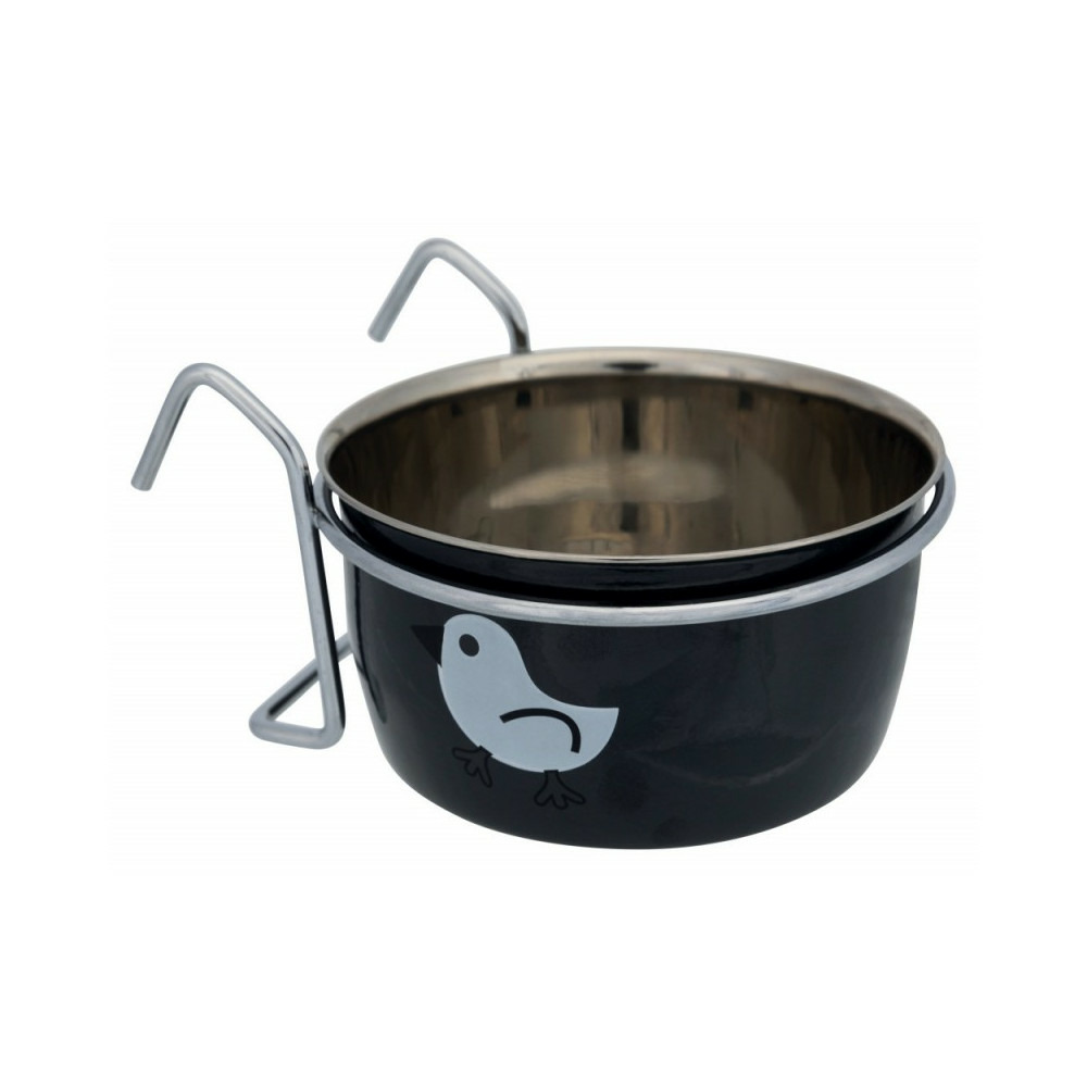 Mangeoire acier inoxydable avec support 350 ml ø10 cm