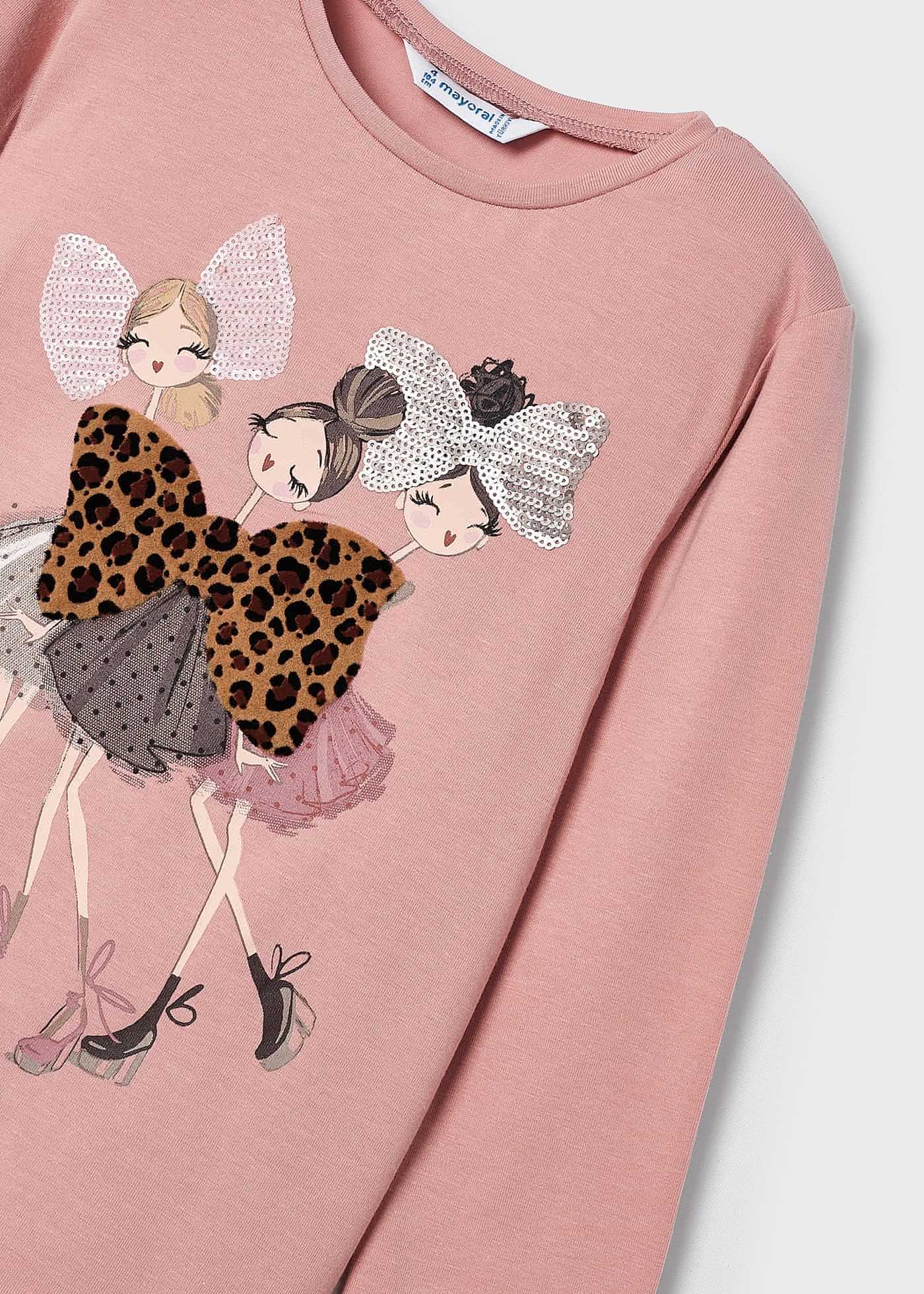 Camiseta feminina de algodão estampado