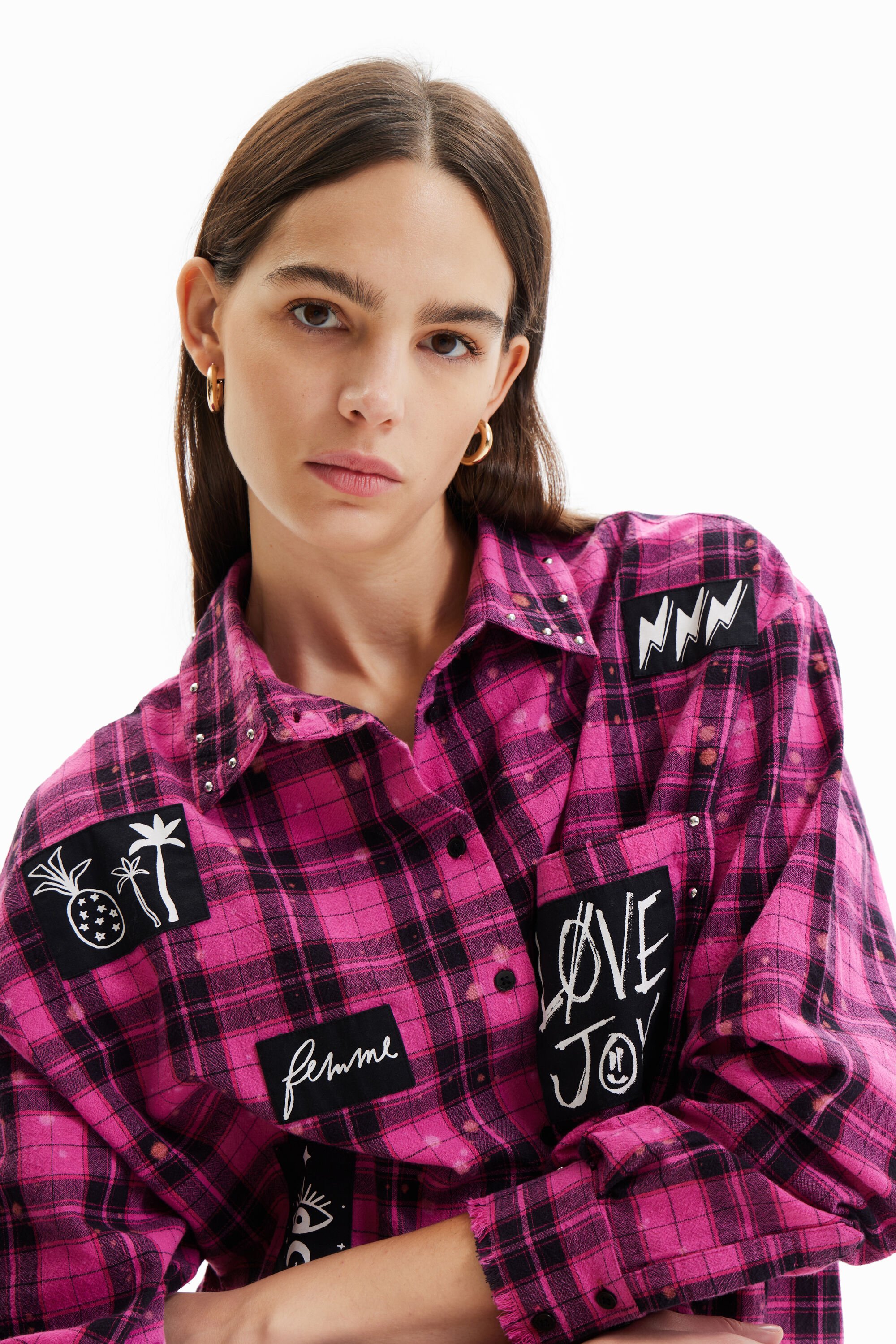 Chemise oversize carreaux