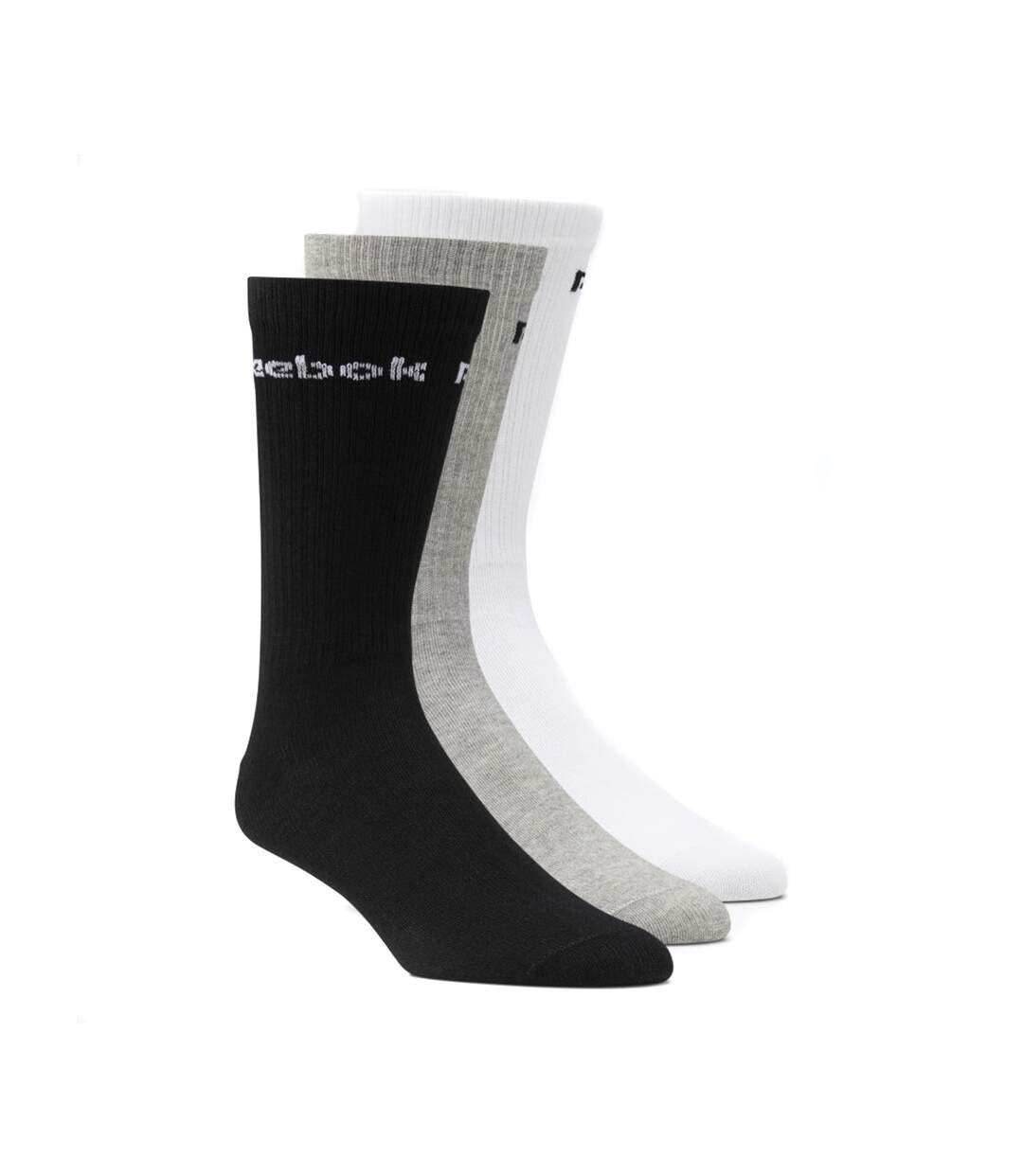 Pack 3 paires de Chaussettes blanc/noir/gris homme/femme Reebok