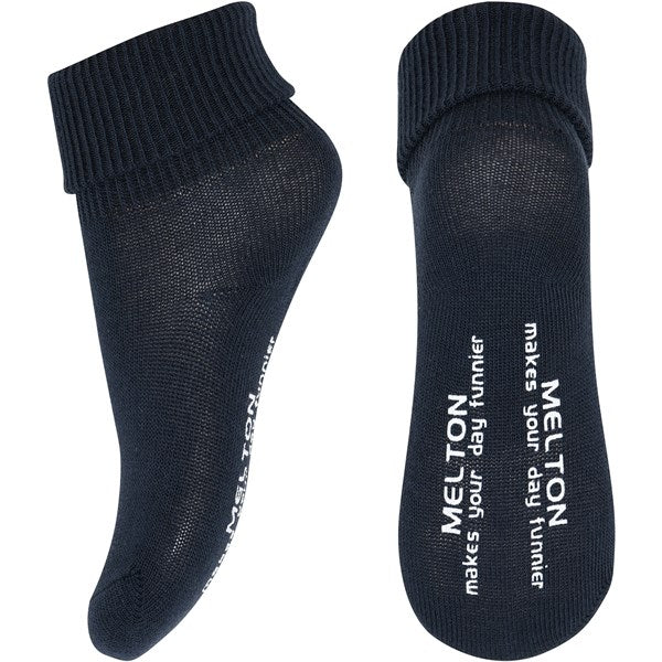 Køb MELTON Bomuld Anti-Slip Strømper Marine