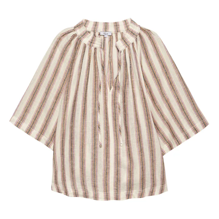 Rails Blouse Eveline Rayures Lin | Ecru