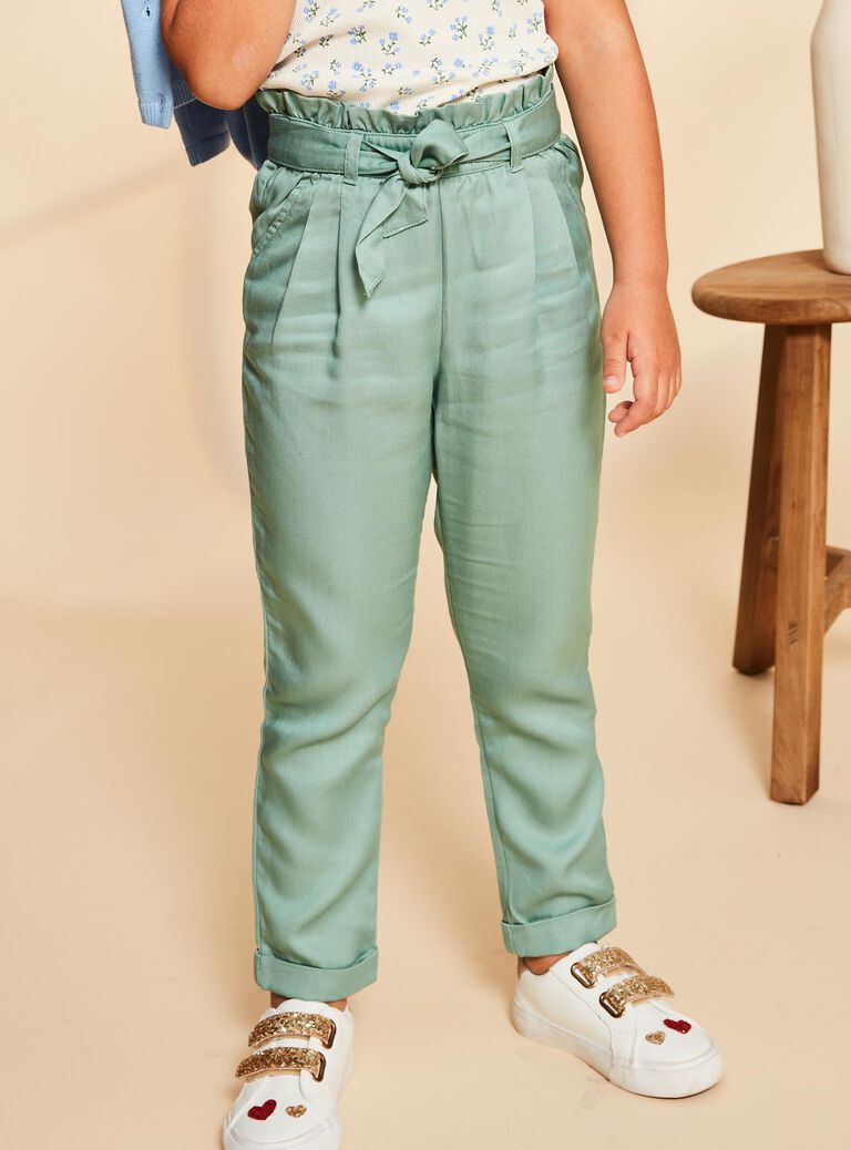 Pantalon paperbag kaki