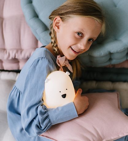 Rabbit & Friends Lampe - 17x11 cm - Stor Bj?rn - Blå