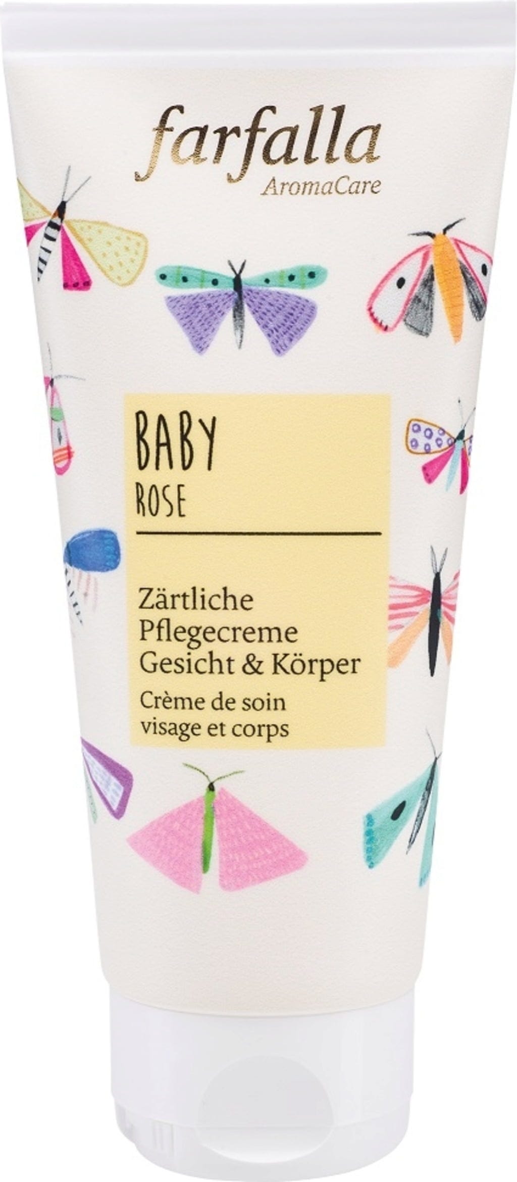 farfalla  BABY, Zärtliche Pflegecreme Gesicht & Körper, Rose, 100 ml