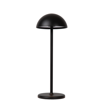 Lucide JOY Oplaadbare tafellamp Buiten Accu/Batterij Ø 12 cm LED dimb. 3000K IP54 Zwart