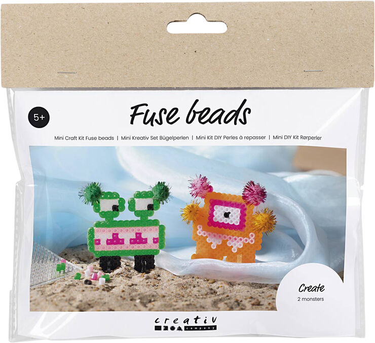 Creativ Company Mini DIY Kit Rørperler , Monster