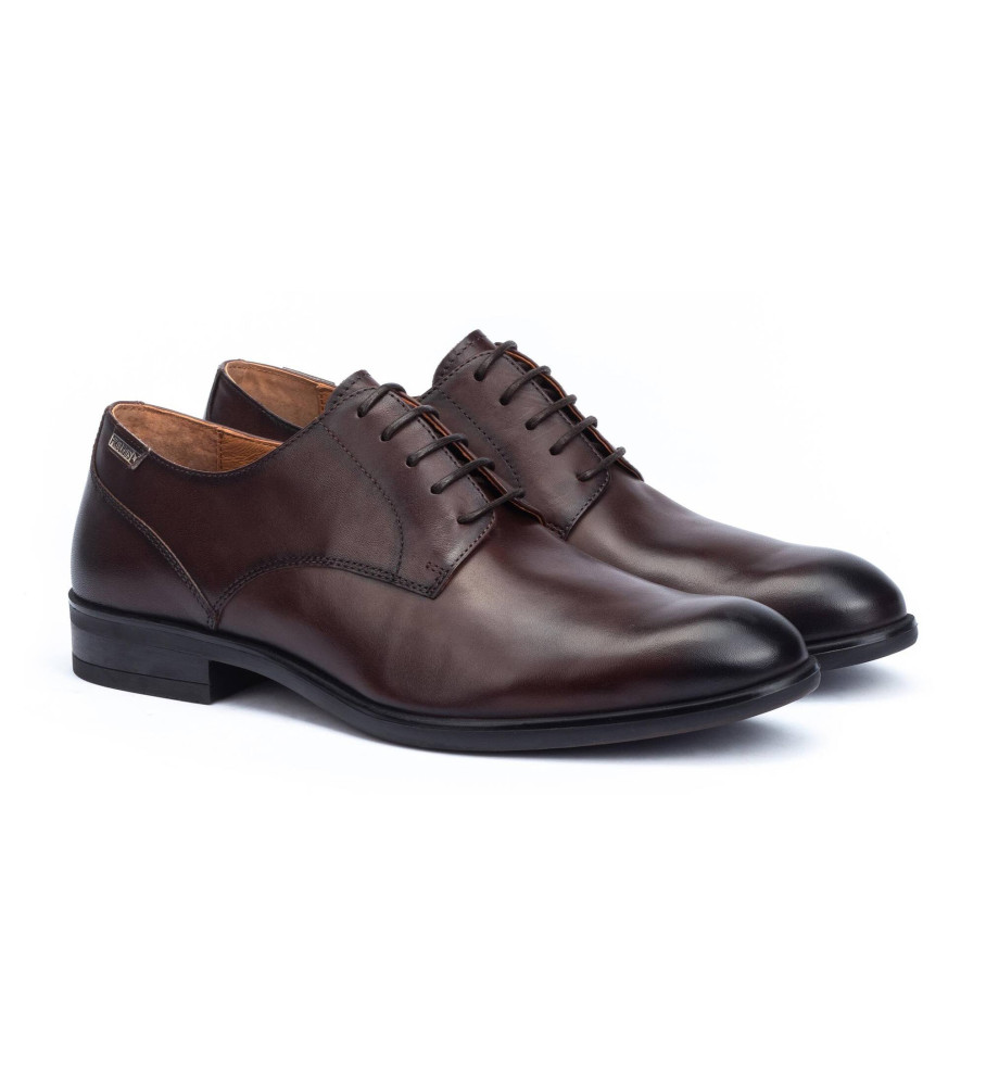 Sapatos Pikolinos em couro Bristol marrom escuro