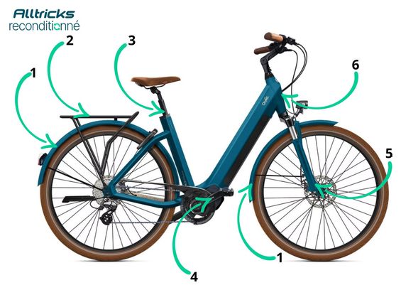 Vélo de Ville Électrique O2 Feel iSwan City Up 5.1 Univ Shimano Altus 8V 432 Wh 28'' Bleu Cobalt - Produit Reconditionné
