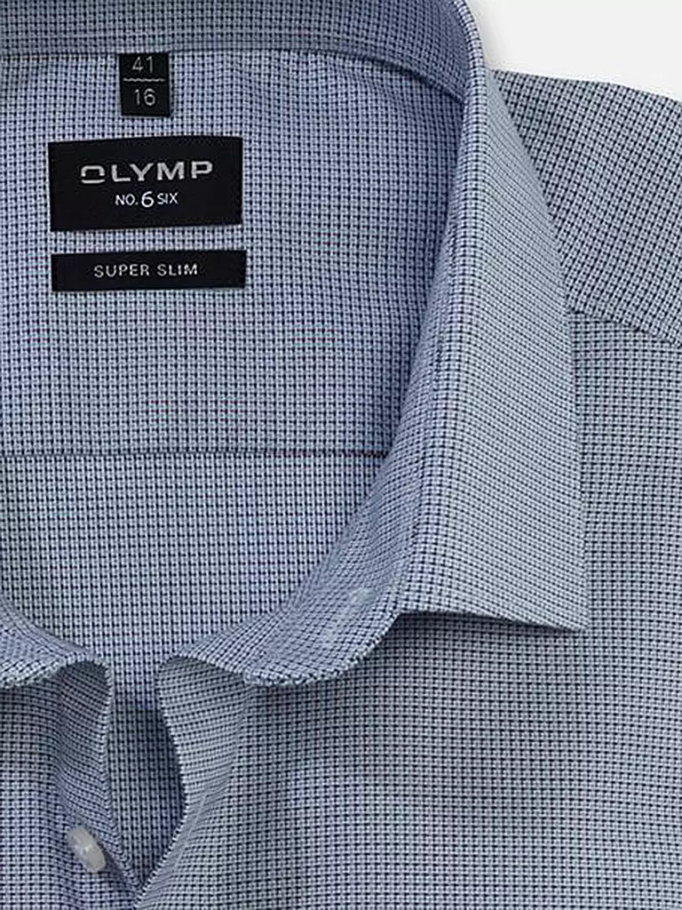 OLYMP NO.6 Hemd Super Slim blau