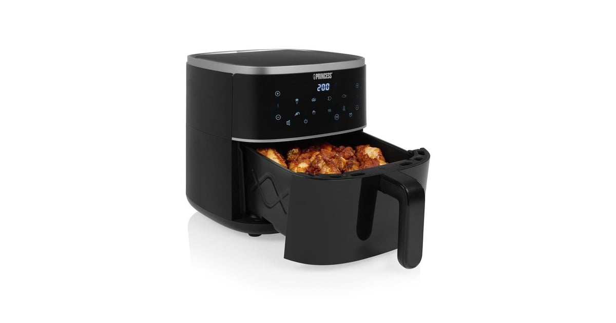 Princess182238 Digitale Airfryer 4L heteluchtfriteuse  (Zwart, 4 liter | hetelucht | verstelbaar Airfryer rek | BPA-vrij)