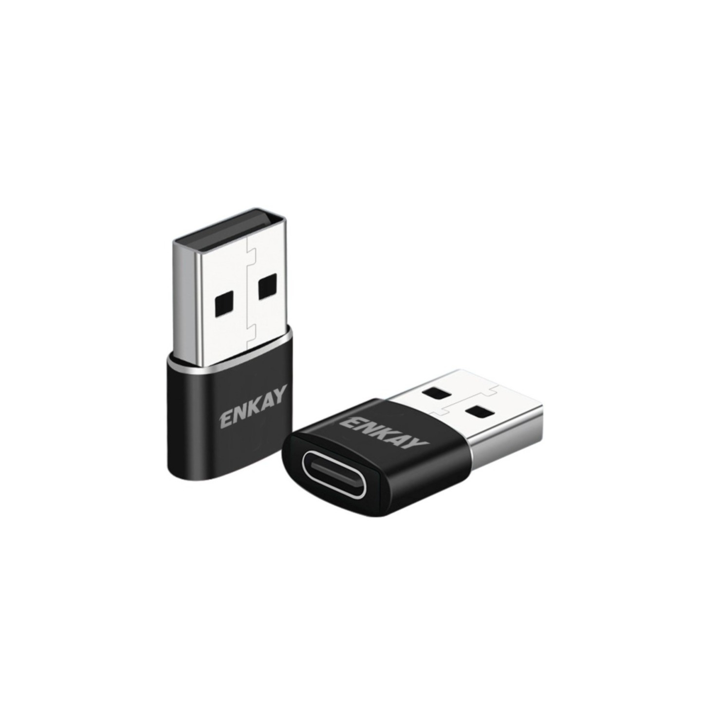 USB C auf USB A Lade und Daten Adapter Stecker Fast Charge - Schwarz