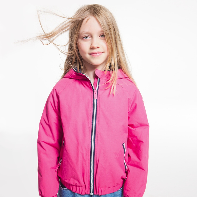 Blouson doublé déperlant rose fille
