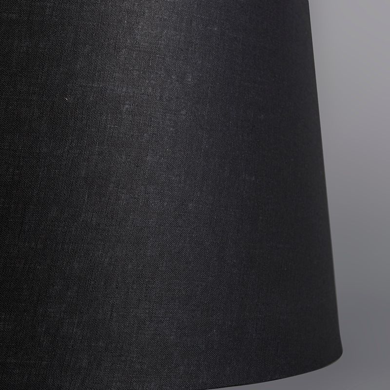 Vloerlamp goud/messing met kap zwart 45 cm verstelbaar - Parte
