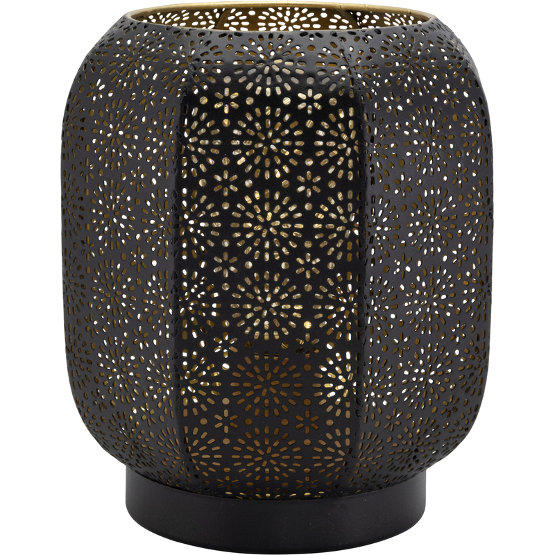 Securit Tischleuchte MARRAKECH, schwarz/gold