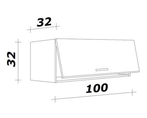 Flex Well Lucca wandkast (B x D x H): 100 x 32 x 32 cm, mat wit, gedemonteerd