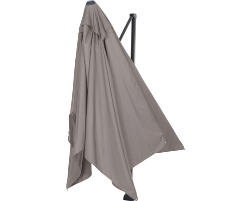 Zwevende parasol Sunset N+ 350 x 260 cm polyester taupe