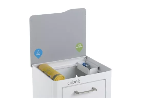 Poubelle cuisine de tri sélectif - 2 compartiments de 20L- CUBEK