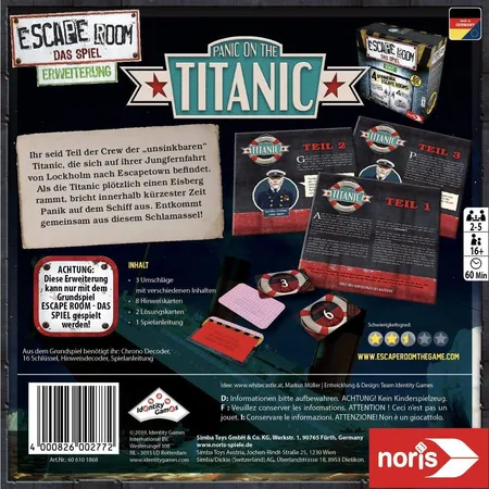 Noris Spiele Escape Room Erweiterung Panic on the Titanic