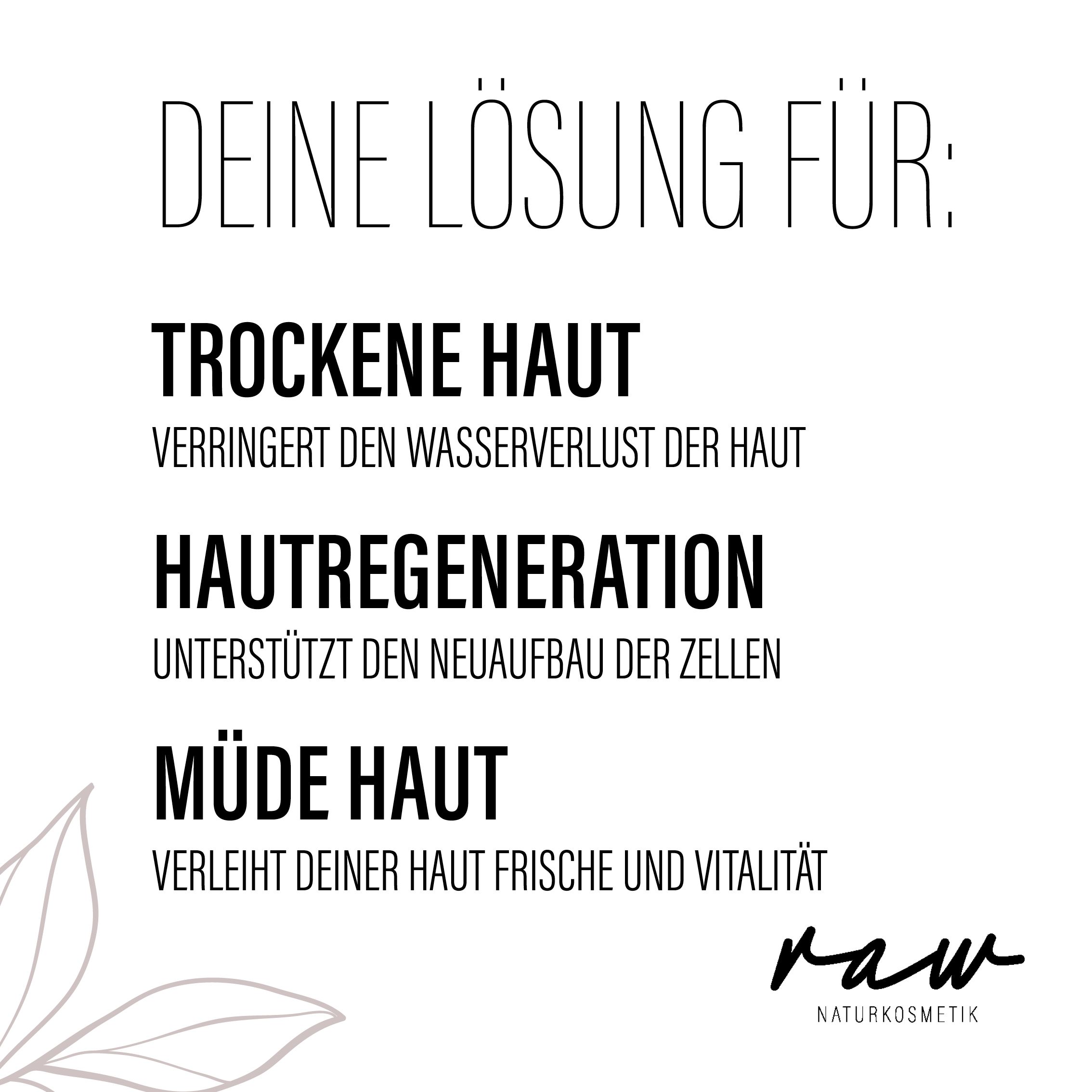 raw Naturkosmetik Gesichtsöl Sesam